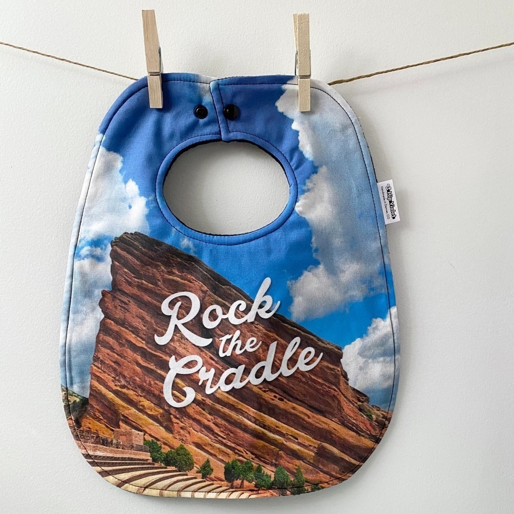 Red Rocks Amphitheater Baby Bib - Picture 2 of 8